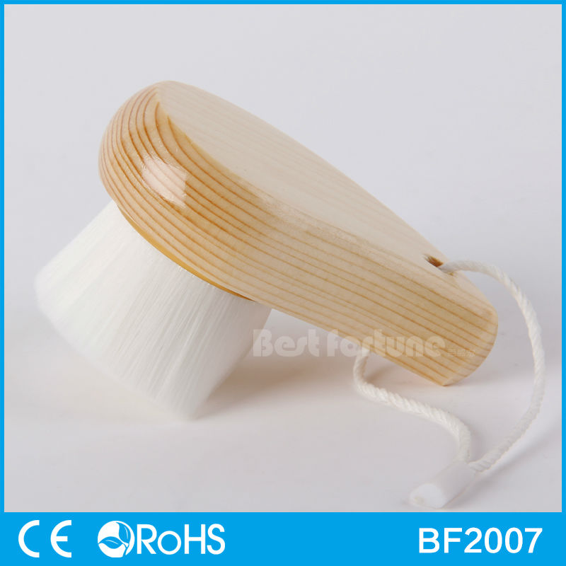 Mini Fiber Hair Nano Bamboo Charcoal Face Wash Brush Wooden Handle