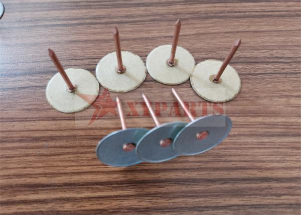 Buy cheap HVAC Air Duct System Copper Plated Mild Steel Round Cupped Head CD Weld Nails from wholesalers
