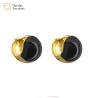 Buy cheap Summer Jewelry Enamel Round Ball Hoop Earrings 18k Gold Plated For Women from wholesalers
