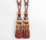 Fashion custom long tassel fringe trimming for curtain attractive tieback
