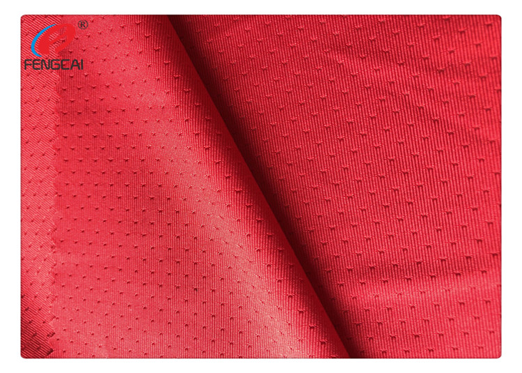 Breathable Poly Spandex Sports Mesh Fabric Weft Knitted