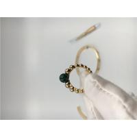Buy cheap 18k Yellow Gold Simple Engagement Rings Malachite Handmade No Diamond product