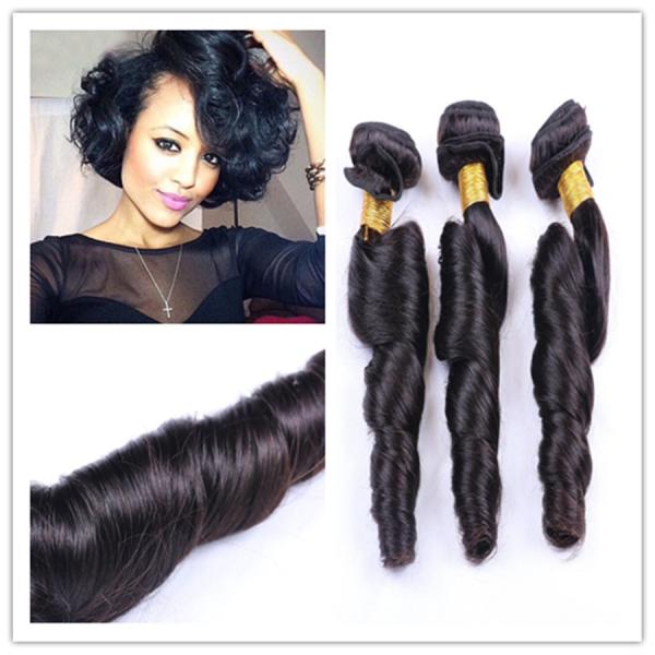 Buy cheap Peruvian Bouncy Fummi Curly 100% Human Hair Remy Hair Extensions from wholesalers