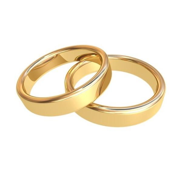 US Size 5 Custom Design Comfort Fit Gold Plated Plain Silver Wedding Rings for
