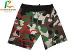 Camo Mens Hawaiian Board Shorts , 4 Way Stretch Boardshorts With Zipper Pocket