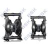 Buy cheap Cast Steel Air Driven Double Diaphragm Pump Pneumatic Air Pump 3mm Maximum Particle Size from wholesalers