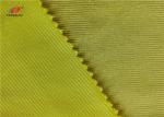 Breathable Yellow Polyester Warp Knit Fabric Shiny Dazzle Basketball Clothing