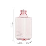 Square Plastic Cosmetic Bottles 250ML PETG Cosmetic Packaging