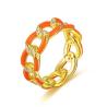 Buy cheap 925 Sterling Silver Twist Ring Gold Plated Enamel Women'S Engagement Bands from wholesalers
