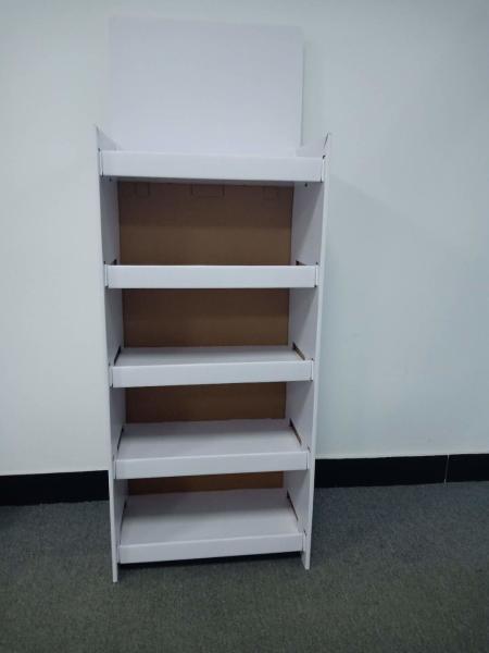 Buy cheap Cardboard Display White Floor Display Stand Rack Toy Cardboard Shelves from wholesalers