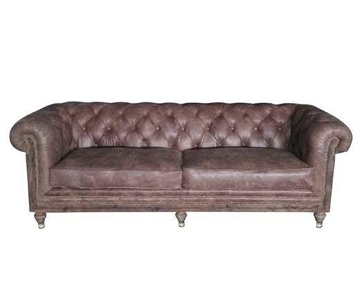 Buy cheap Vintage Leather Distressed Chesterfield Deconstructed Sofa from wholesalers