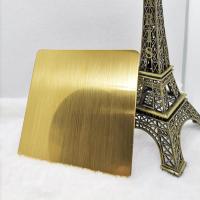 Buy cheap Anti Fingerprint PVD Mirror Gold Stainless Steel Sheet Twill Brushed Finish product