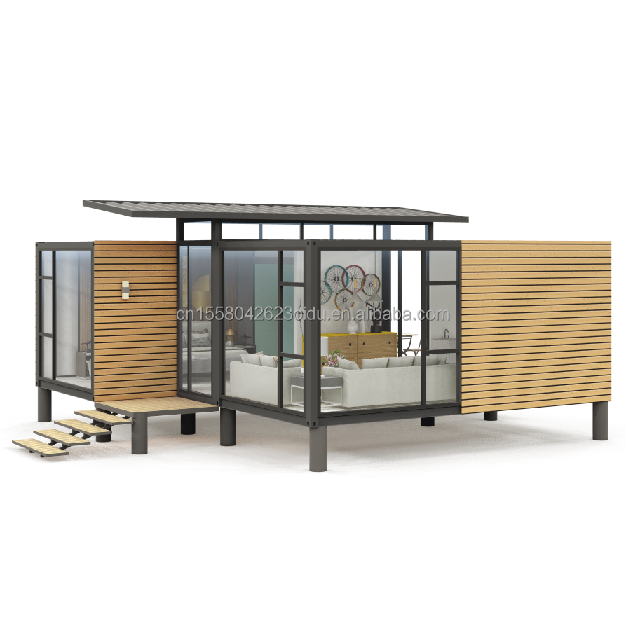 Modular Prefabricated Houses Made of Galvanized Steel Square Tubes for Office and Apartment
