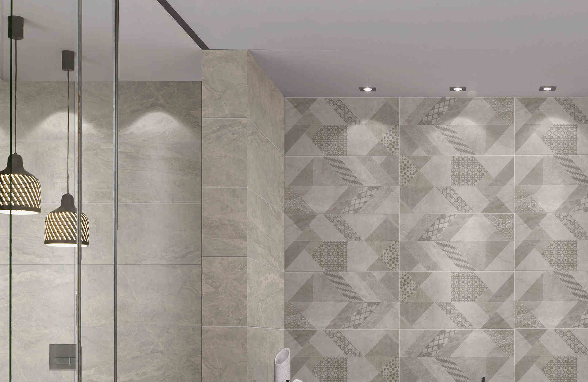 Matte Surface Porcelain Kitchen Floor Tiles / Grey Ceramic Floor Tiles