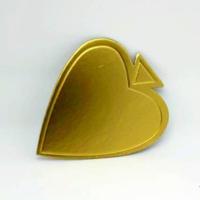 Buy cheap Sweet heart Golden cake boards with handle product