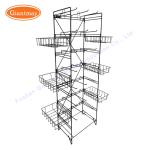 Flooring Metal Wire Potato Chips Display Candy Basket Rack