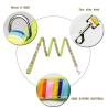 Buy cheap Cute Rainbow Pet Dog Collar Leash Set Nylon Custom Logo Fashion Sublimation from wholesalers