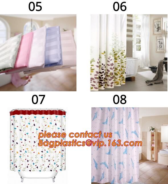 Transparent 3D Shower Curtain With Magnet, Quality Plastic Bathroom Shower Curtain, Holiday Shower Curtain, Bathroom cus