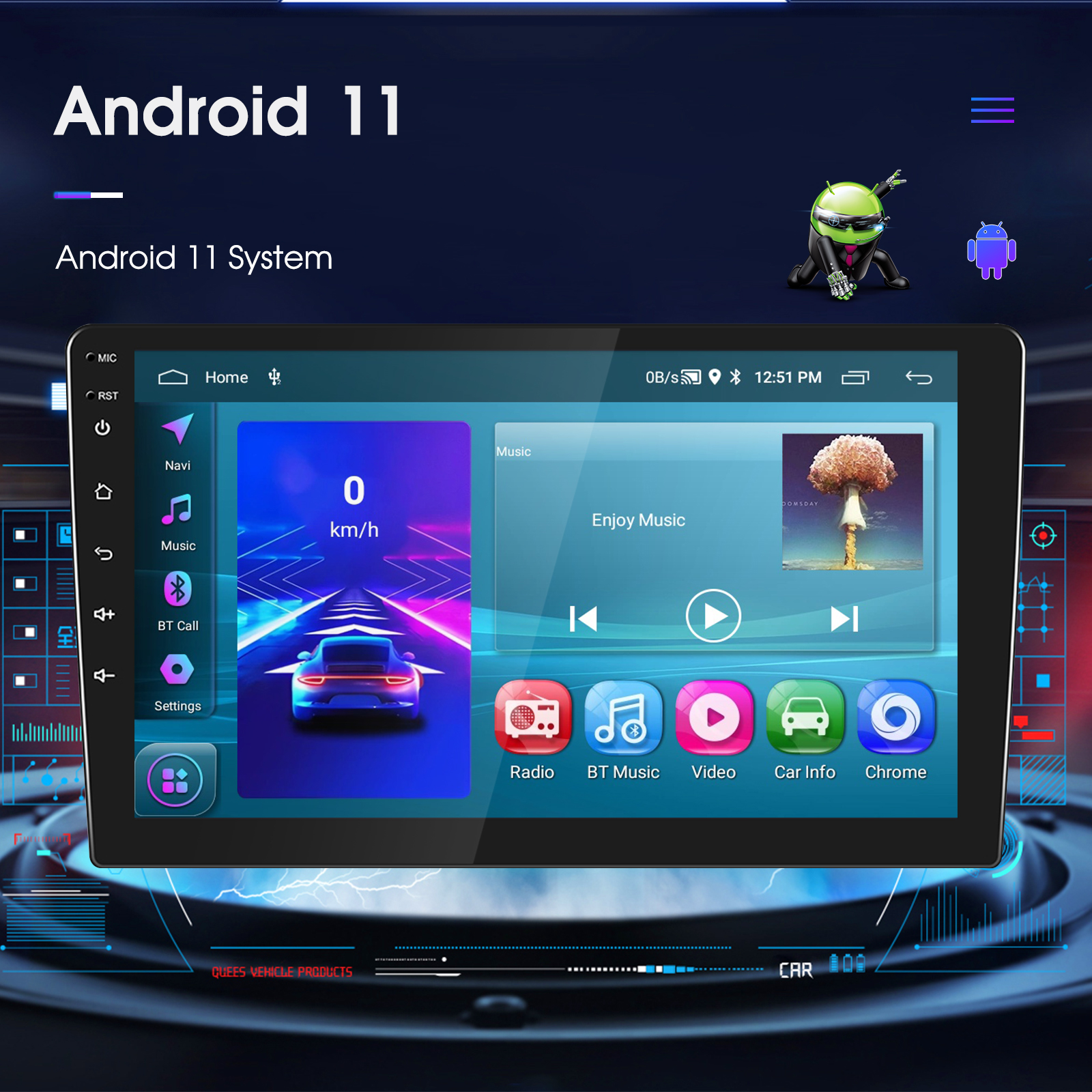7/8/9 Inch Android 2Din Car Radio Player with 2GB RAM 32GB ROM and Mirror Link Support