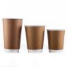 Buy cheap Kraft Paper Double Wall Hot Coffee Cups , Personalised Paper Cups Customized Color from wholesalers