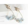Buy cheap Ballet Lady Germany Resin Flowers Rhinestone Pearl Silver NCovered with 14K Gold Stud Earring from wholesalers