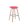 Buy cheap Yellow Red Kitchen Tall Bar Stool Chair Wooden Legs 24 Inch from wholesalers