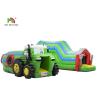 Buy cheap Logo Printing Green 6.5m Tractor Inflatable Obstacle Course For Party from wholesalers