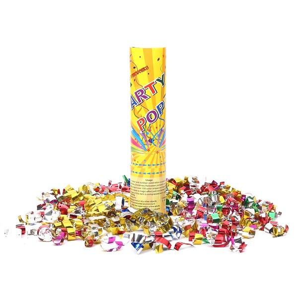 Buy cheap Gold Metallic Foil Streamer Party Confetti Cannon 20cm Disposable from wholesalers