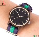 DW Nylon Strap Wood Watch For Her Sandalwood Case Metal Dial Unisex Ebony