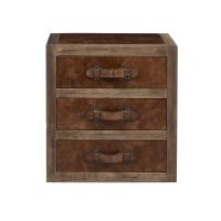Buy cheap Top Grain Genuine Leather Steamer Trunk Bedside Table , Living Room Trunk Coffee product