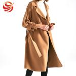 Camel Wool Women's Casual Winter Coats Long Style Fashionable LOW MOQ