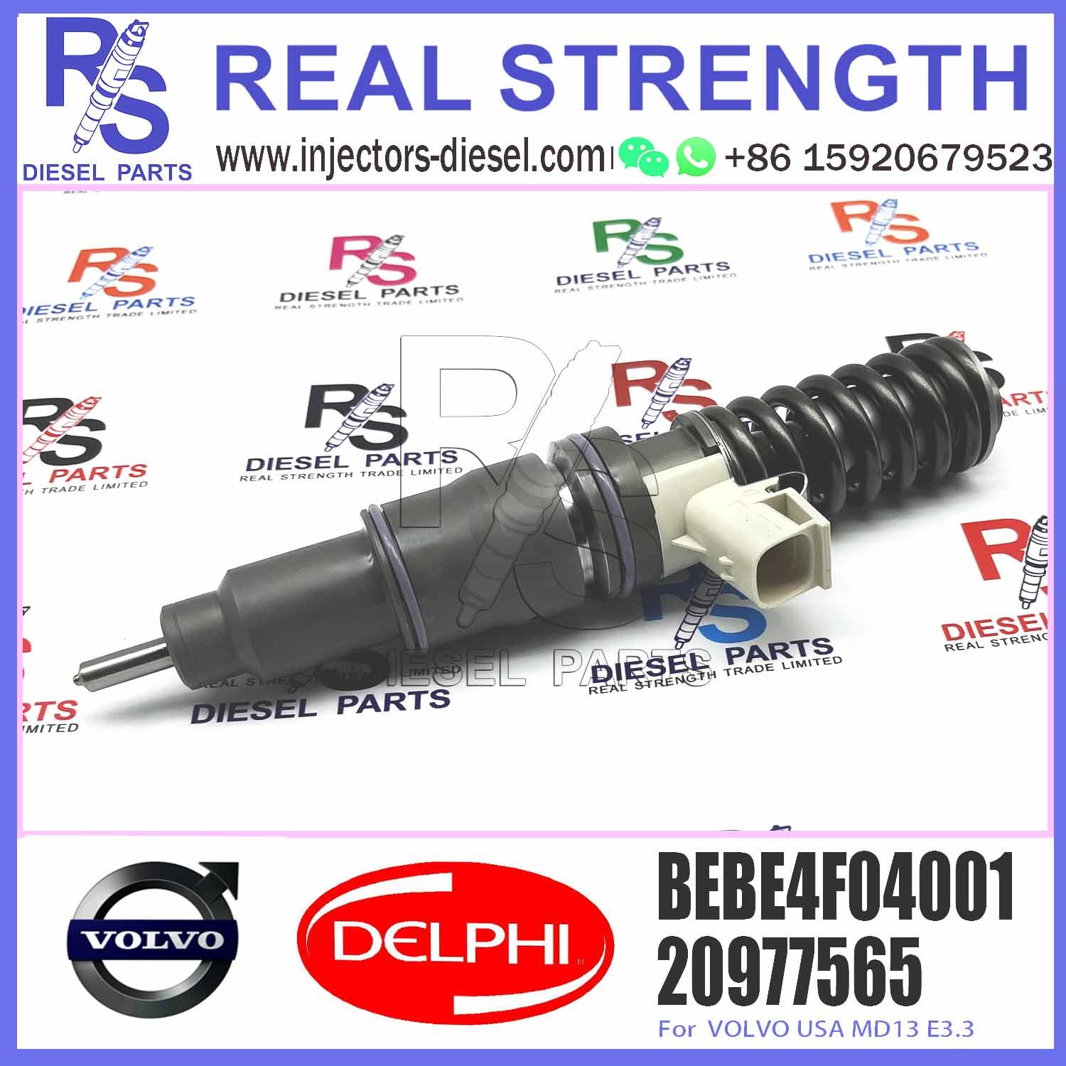 High Quality 4PINS diesel fuel injector 21244717 BEBE4F04001 BEBE4F07001 for V-O-L-V MD13 US07