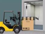 Traction VVVF Painted Steel Cargo Elevator Freight Elevator With Checkered Plate