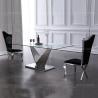 Buy cheap Stable OEM Tempered Glass Dining Table Rectangle 1.2mm 201 stainless steel from wholesalers