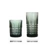 Buy cheap Solid Smoky Grey Crystal Highball Glasses, Geometric Embossed 12 Oz Highball Glasses from wholesalers
