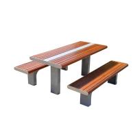 Buy cheap Customized Wood Dining Table Bench Set For Garden Courtyard Restaurant product
