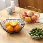Wear Resistant Metal Wire Fruit Basket , Irregular Modern Stainless Steel Fruit