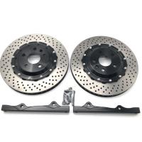 Buy cheap Jekit Car Drilled Brake Disc Front 330*28mm Brake Disc Bracket product