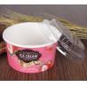 Buy cheap Pink Paper Ice Cream Sundae Cups , Vegetables Paper Salad Bowls Eco Friendly from wholesalers
