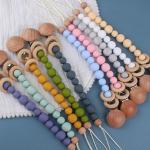 Buy cheap Toddlers Eco Friendly Silicone Pacifier Holder Beaded Pacifier Clip Heat from wholesalers