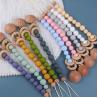 Buy cheap Toddlers Eco Friendly Silicone Pacifier Holder Beaded Pacifier Clip Heat Resistant from wholesalers