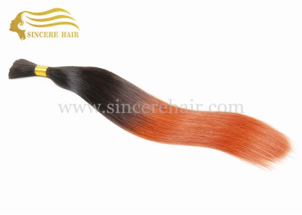 Buy cheap 24" Ombre Straight Hair Extensions Hair Bulk for sale - 24 Inch Straight Colourful Ombre Remy Human Hair Bulk For Sale from wholesalers