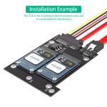 Dual SATA3 Converter Adapter Card for Full Size mSATA SSD Support 50.95*30mm in