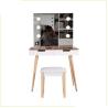 Buy cheap UL Power Strip Rubberwood Foot Solid Acacia Makeup Dressing Tables from wholesalers