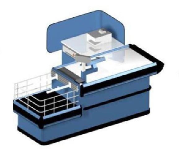 Buy cheap Deluxe Supermarket Checkout Counter Table Coaming Powder coated from wholesalers