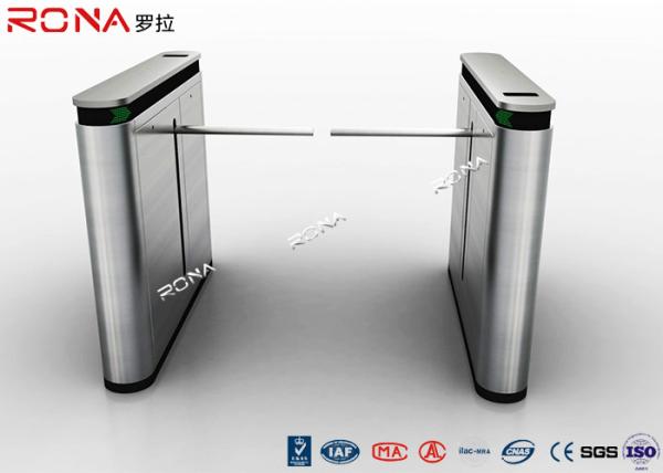 Buy cheap Shopping Mall Drop Arm Turnstile Gate 304 Stainless Steel 2 RFID Readers Windows from wholesalers