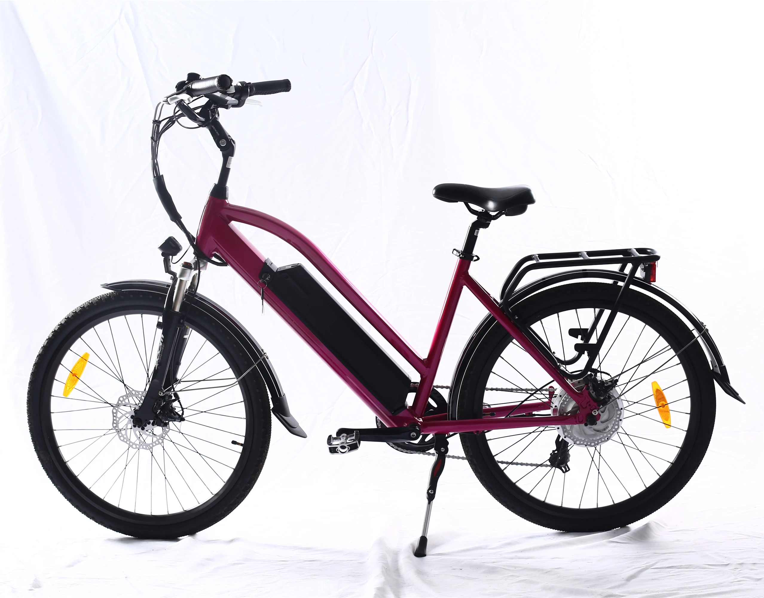 Aluminum Alloy Frame Electric City Bike 36V 10.4Ah Lithium Battery 26" Electric Bicycle