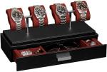 ROTHWELL Luxury Watch Display Case for 4 Watches – Leather Watch Box with