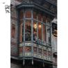 Buy cheap Wrought Iron Bay Window Green Metal Sun Room Glass Window Modern Popular Design Villa Houses from wholesalers