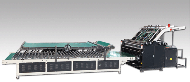 semi-automatic flute laminator for corrugated paperboard